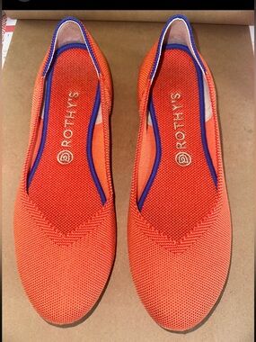 Rothy’s Orange Persimmon Marina Heel Ballet Flats Women’s 10.5